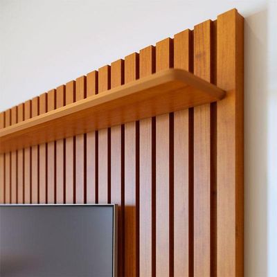 Painel Para Tv Home Suspenso Ripado Ambiente Loft 1.8 Nature Off White - Imcal