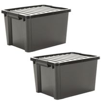 Kit 2 Organizadores Life Box 50 Lt - Preta Preta