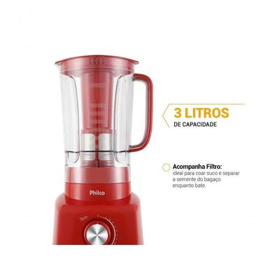 Liquidificador Philco Ph900 Vermelho 127v