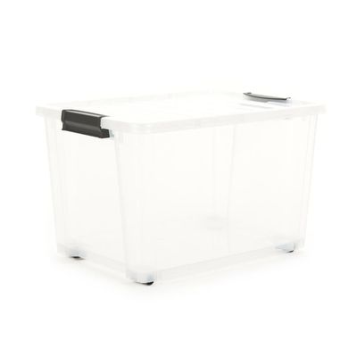 Kit 2 Organizadores Life Box 40 Lt - Trânslúcida Branca