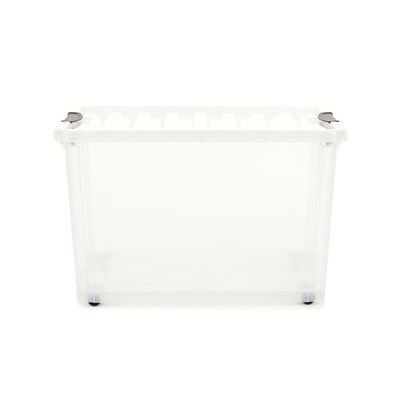 Kit 2 Organizadores Life Box 40 Lt - Trânslúcida Branca