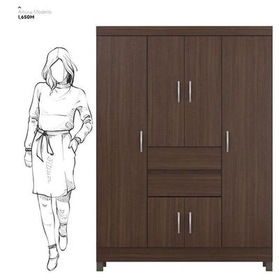 Guarda Roupa Casal Ecom 2 Café - Demóbile