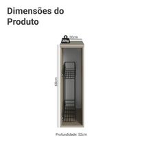 Balcão Porta-tempeiros 20 Cm Suspenso Crema Nice Madesa Crema