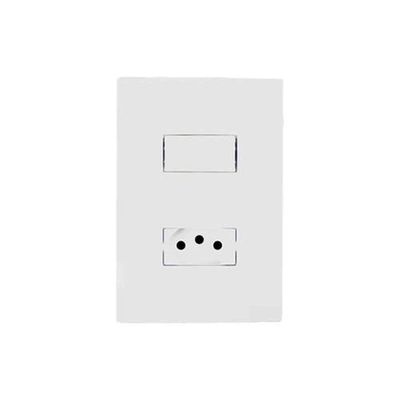 Interruptor Simples + Tomada 10a Linha I9 - Ilumi - Conjunto De Interruptor E Tomada