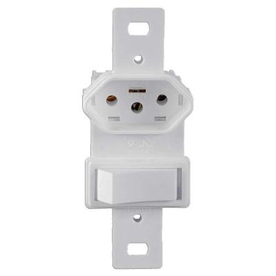 Interruptor Simples 6a + Tomada 2p+t 20a Para Condulete - Ilumi 250v