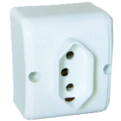Tomada 3p 20a Branca Externa - Conjunto Mectronic