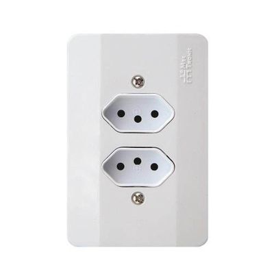 Conjunto 2 Tomadas 10a Linha Millenium Mectronic Trd-e6m