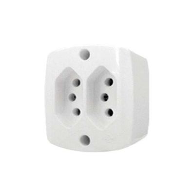 Conjunto 2 Tomadas 3p 20a 250v - Linha Retangular - Certificado Nbr Nm 60884-1 E Nbr 14136