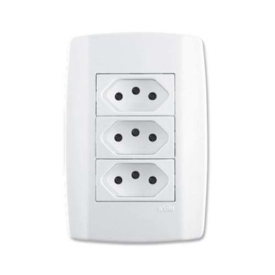 Conjunto 3 Tomadas 3p 20a Slim Ilumi - Kit Elétrico Residencial