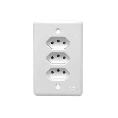 Conjunto 3 Tomadas 3p 20a Stylus Ilumi - Kit Elétrico Residencial