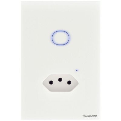 Interruptor Onne Smart Tramontina Branco Com 1 Canal E 1 Tomada 2p+t 10 A 250 V Tramontina