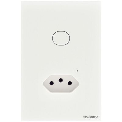 Interruptor Onne Smart Tramontina Branco Com 1 Canal E 1 Tomada 2p+t 10 A 250 V Tramontina