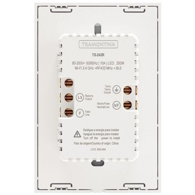 Interruptor Onne Smart Tramontina Branco Com 1 Canal E 1 Tomada 2p+t 10 A 250 V Tramontina