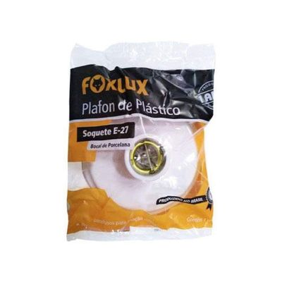 Soquete Plafon Branco E-27 Para Luminárias E Spots - Foxlux