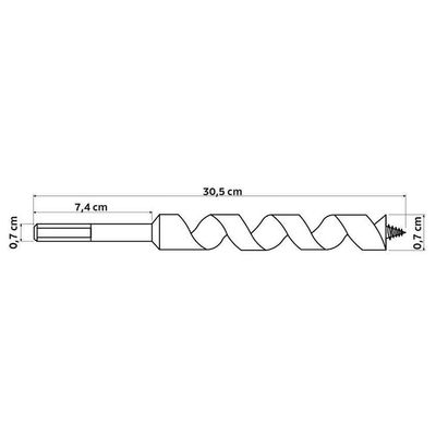 Broca Para Motosserra 5/16 X 305 Mm Tramontina Master Tramontina