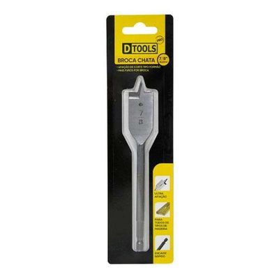 Broca Chata Pro (g) 22mm (7/8'') Cromo Vanádio - Dupla Afiação - Dtools