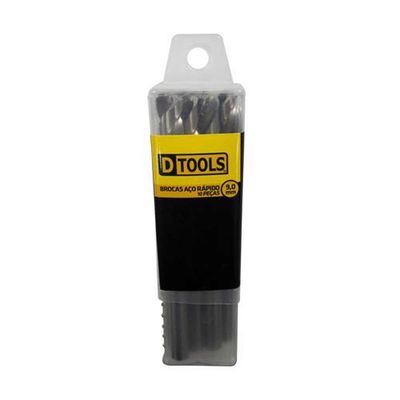 Broca Aço Rápido 9mm - Ponta Autocentrante - Dtools