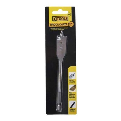 Broca Chata Pro 19mm (3/4'') Cromo Vanádio - Rápida E Precisa