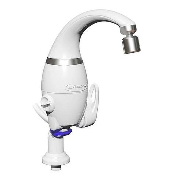 Torneira Eletrônica 220v 6500w Branca - Resistência Rel265 - Bica Móvel - Parede/balcão