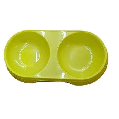 Comedouro Bebedouro Duplo 2 Em 1 Para Pets Cães E Gatos 200 Ml Em Cada Lado Verde
