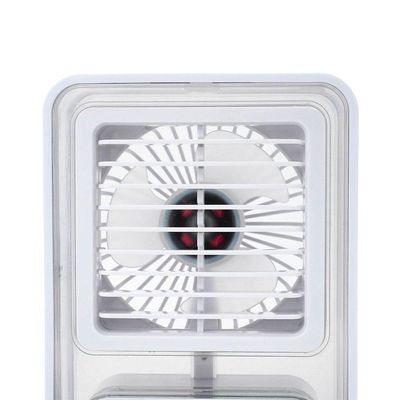 Ventilador Portatil Umidifcador Luminaria Usb De Mesa 3 Velocidades Branco