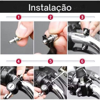 Tranca Para Capacete Moto Fixa No Guidão