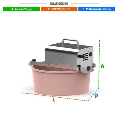 Misturador De Doces E Brigadeiro Mixer 7l Bivolt Rosa Mousse - Anodilar 3243 Bivolt