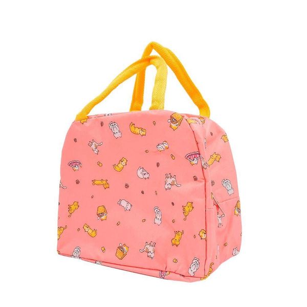 Bolsa Marmita Lancheira Termica Estampada Trabalho Faculdade Gatinhos Rosa