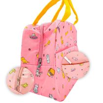 Bolsa Marmita Lancheira Termica Estampada Trabalho Faculdade Gatinhos Rosa