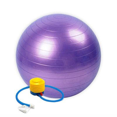 Bola Pilates Suiça Yoga Ginástica Fisioterapia Abdominal 55cm Roxo