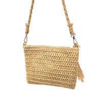 Bolsa Artesanal Lateral Transversal Casual Praia Festa Bege
