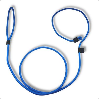 Guia Unificada Para Cachorro De Corda 8mm Coleira Enforcador Adestramento De Cães 2 Metros Cor:azul
