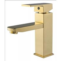 Torneira Monocomando Misturador Banheiro Cuba Dourado Gold