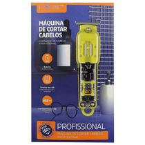 Máquina De Cortar Cabelo Para Barba Masculina Designer Elétrico Profissional Cor:amarelo