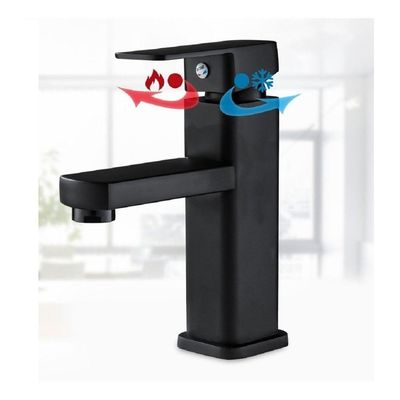 Torneira Banheiro Monocomando Misturador Lavabo Preto Baixa