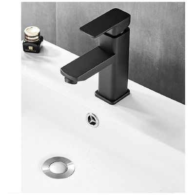 Torneira Banheiro Monocomando Misturador Lavabo Preto Baixa