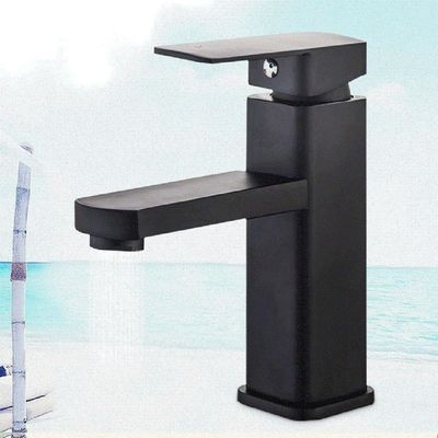 Torneira Banheiro Monocomando Misturador Lavabo Preto Baixa