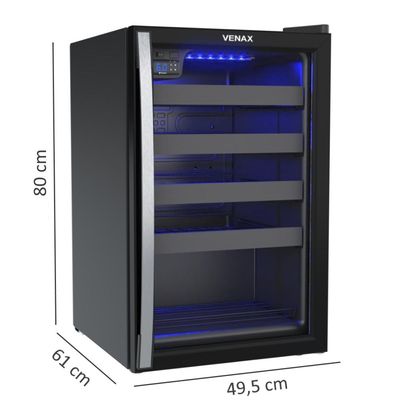 Adega de Vinhos Venax 24 Garrafas Piubella Preto 220v