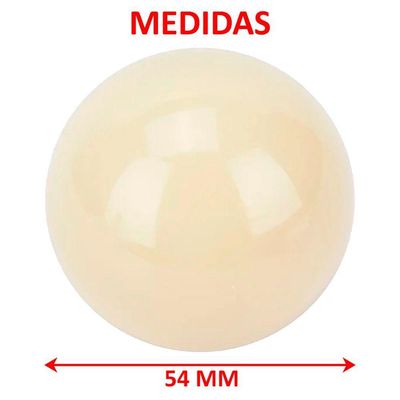 Kit 8 Bolão Bolas De Bilhar Sinuca Profissional Branco 54mm