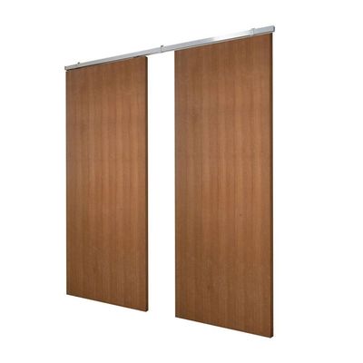 Porta Dupla De Correr P- Verniz Kit Alumínios 210x120