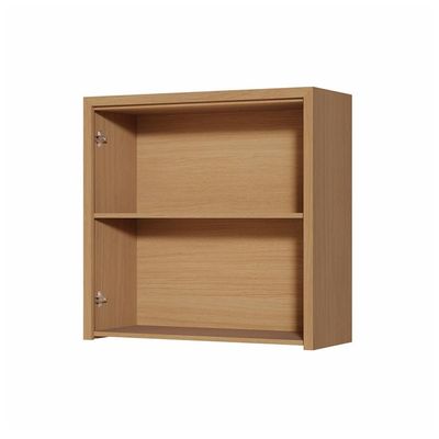 Armário Aéreo Nesher Condessa em MDF 15mm com 2 Portas e 1 Prateleira - 80cm de largura  Carvalho/Greige