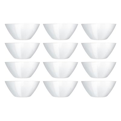 Conjunto de Saladeiras Duralex Opaline Blanc em Vidro 840 ml – 12 Peças