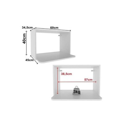 Nicho de Cozinha Modulado CZ-3319 Suporte p/ Microondas Branco - Tecno Mobili