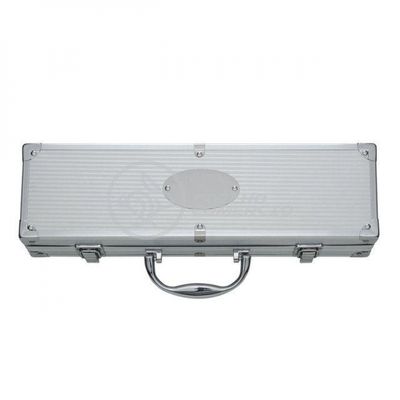 Kit Churrasco 4 Peças Em Aço Inox Com Maleta Em Alumínio