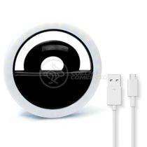 Anel De Led Luz Mini Ring Light Flash Recarregável Preto