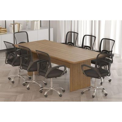 Mesa de Diretor Reunião Diretor Reunião ME4190 Amêndoa - Tecno Mobili