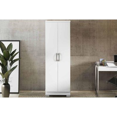 Armário Multiuso Juvenil 424 c/ 2 Portas e Pés Branco - Carraro