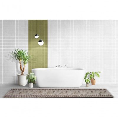Tapete Passadeira Emborrachada Pvc Antiderrapante 0,65x3,00m Barrado Marrom