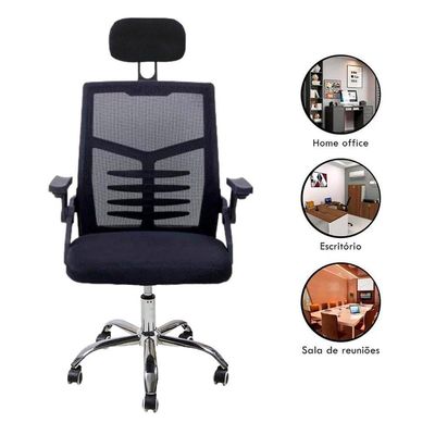 Cadeira Escritório Executiva Diretor Relax Ergonômica Com Apoio De Cabeça