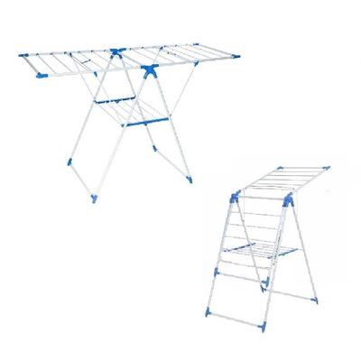 Varal De Chao Reforçado Dobravel Dupla Aba Retratil Slim 2 Andares Secador Roupas Lavanderia Varanda